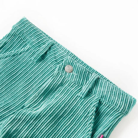 VidaXL pantalon enfant 116 velours côtelé vert menthe