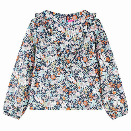 VidaXL Chemise enfant à manches longues 104 bleu foncé