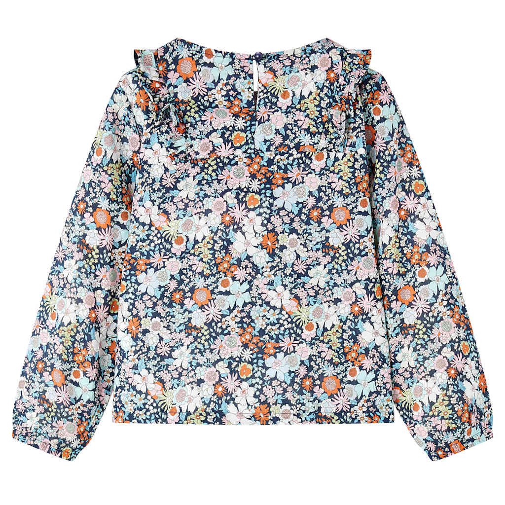 VidaXL Chemise enfant à manches longues 104 bleu foncé