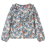 VidaXL Chemise enfant à manches longues 128 bleu foncé