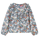 VidaXL Chemise enfant à manches longues 140 bleu foncé