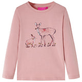 VidaXL Chemise enfant à manches longues 128 rose