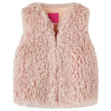 VidaXL Gilet enfant fourrure artificielle 92 rose clair