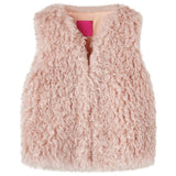 VidaXL Gilet enfant fourrure artificielle 104 rose clair