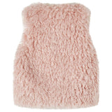 VidaXL Gilet enfant fourrure artificielle 104 rose clair