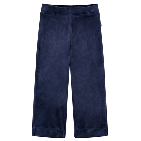 VidaXL Pantalon enfant velours 92 bleu foncé