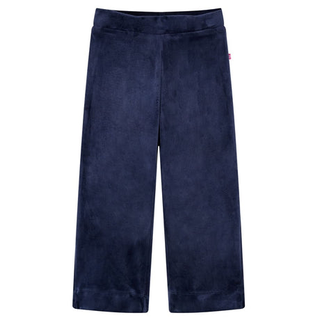 VidaXL Pantalon enfant velours 104 bleu foncé