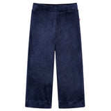 VidaXL Pantalon enfant velours 128 bleu foncé