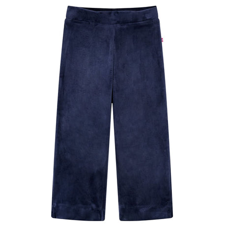 VidaXL Pantalon enfant velours 128 bleu foncé