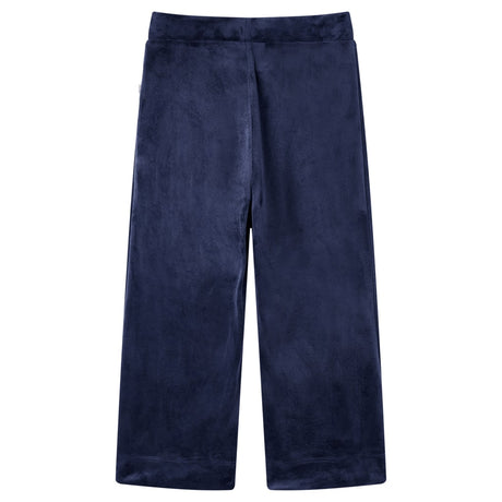 VidaXL Pantalon enfant velours 128 bleu foncé