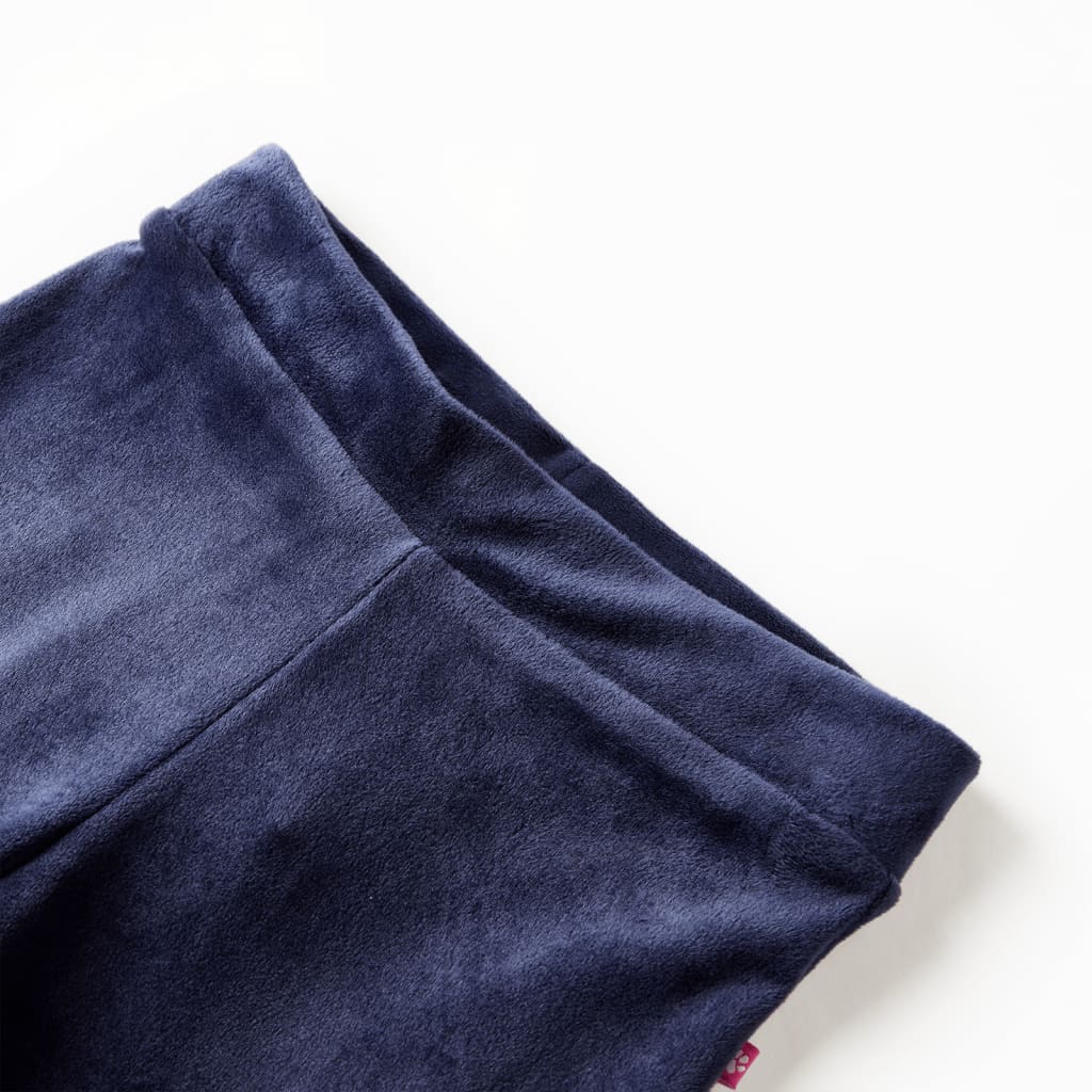 VidaXL Pantalon enfant velours 128 bleu foncé