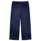 VidaXL Pantalon enfant velours 140 bleu foncé