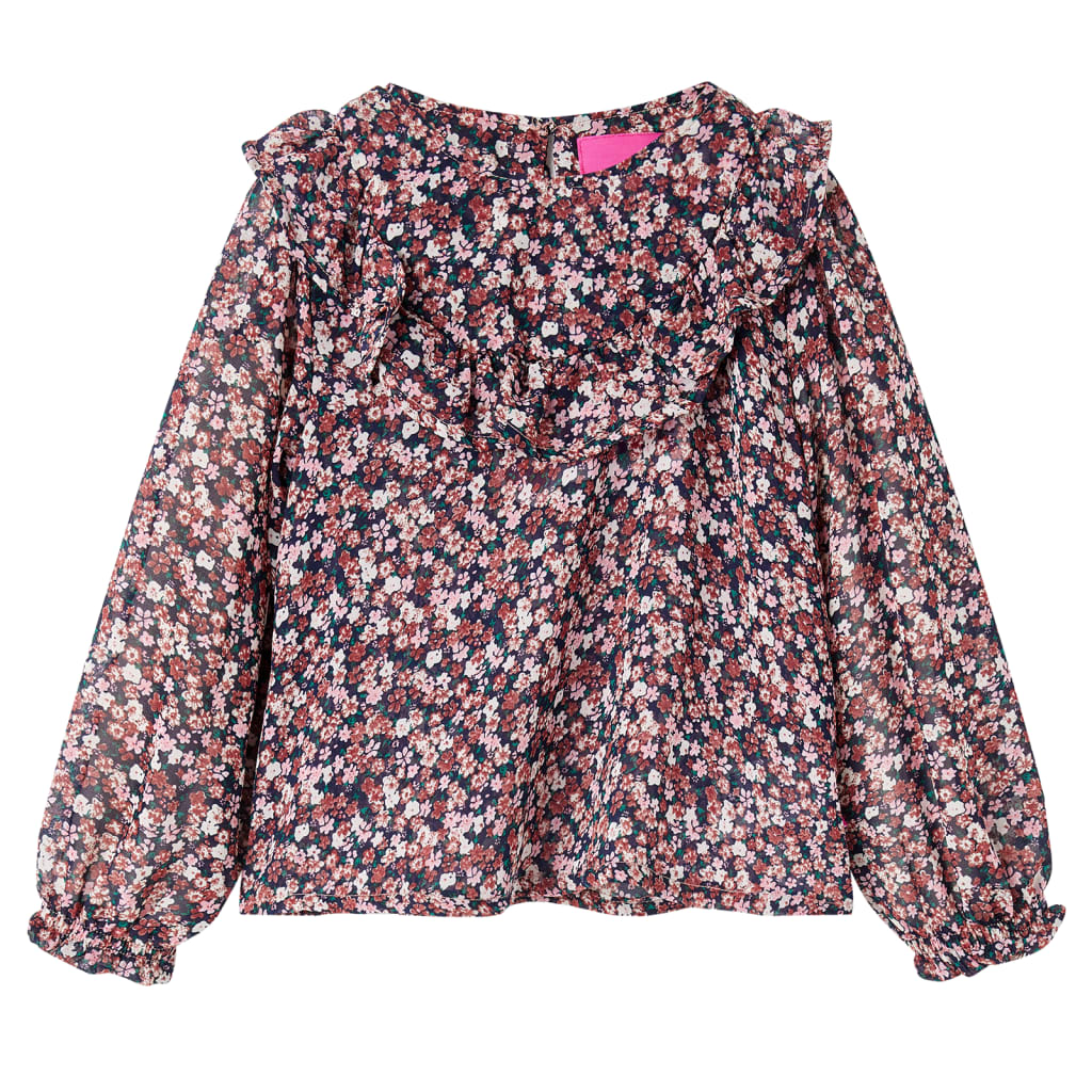 VidaXL Chemise enfant à manches longues 128 rose foncé