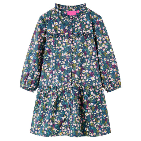 VidaXL Robe enfant à manches longues 104 bleu foncé