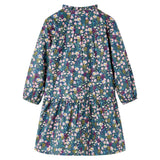 VidaXL Robe enfant à manches longues 116 bleu foncé