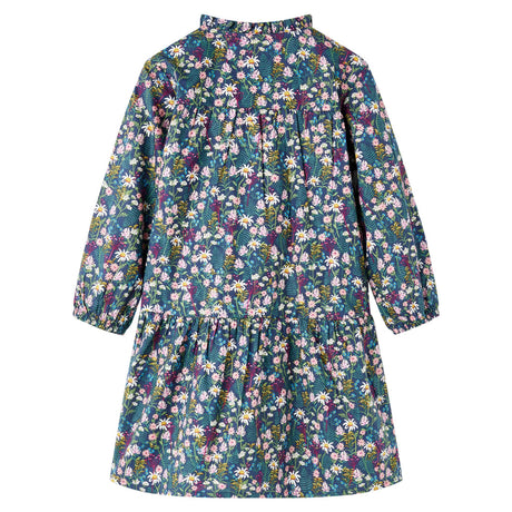 VidaXL Robe enfant à manches longues 116 bleu foncé