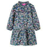 VidaXL Robe enfant à manches longues 140 bleu foncé