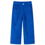 VidaXL Pantalon enfant 104 velours côtelé bleu cobalt