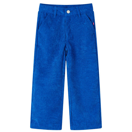 VidaXL Pantalon enfant 116 velours côtelé bleu cobalt