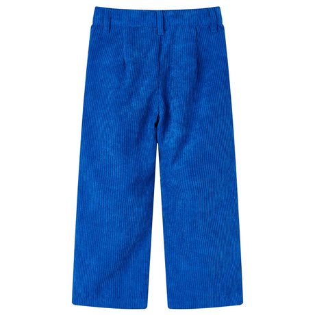 VidaXL Pantalon enfant 116 velours côtelé bleu cobalt