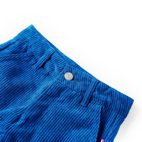 VidaXL Pantalon enfant 128 velours côtelé bleu cobalt