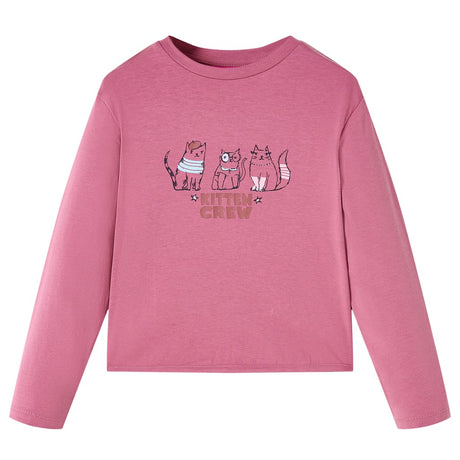 VidaXL Chemise enfant à manches longues 104 couleur framboise