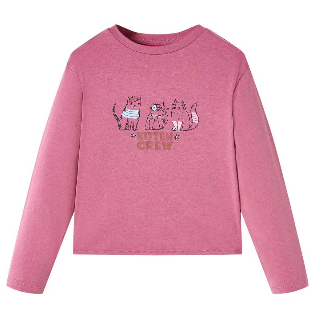 VidaXL Chemise enfant à manches longues 128 couleur framboise