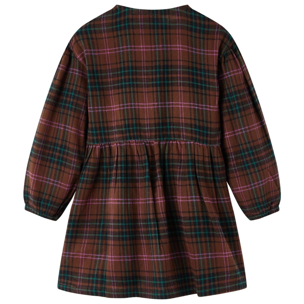 VidaXL Robe enfant à manches longues 104 couleur cognac