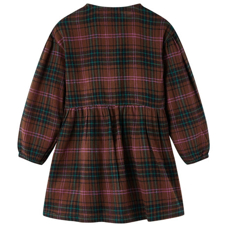 VidaXL Robe enfant à manches longues 128 couleur cognac