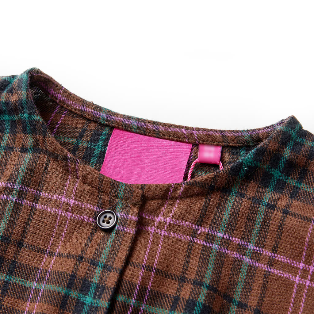 VidaXL robe enfant à manches longues 140 couleur cognac