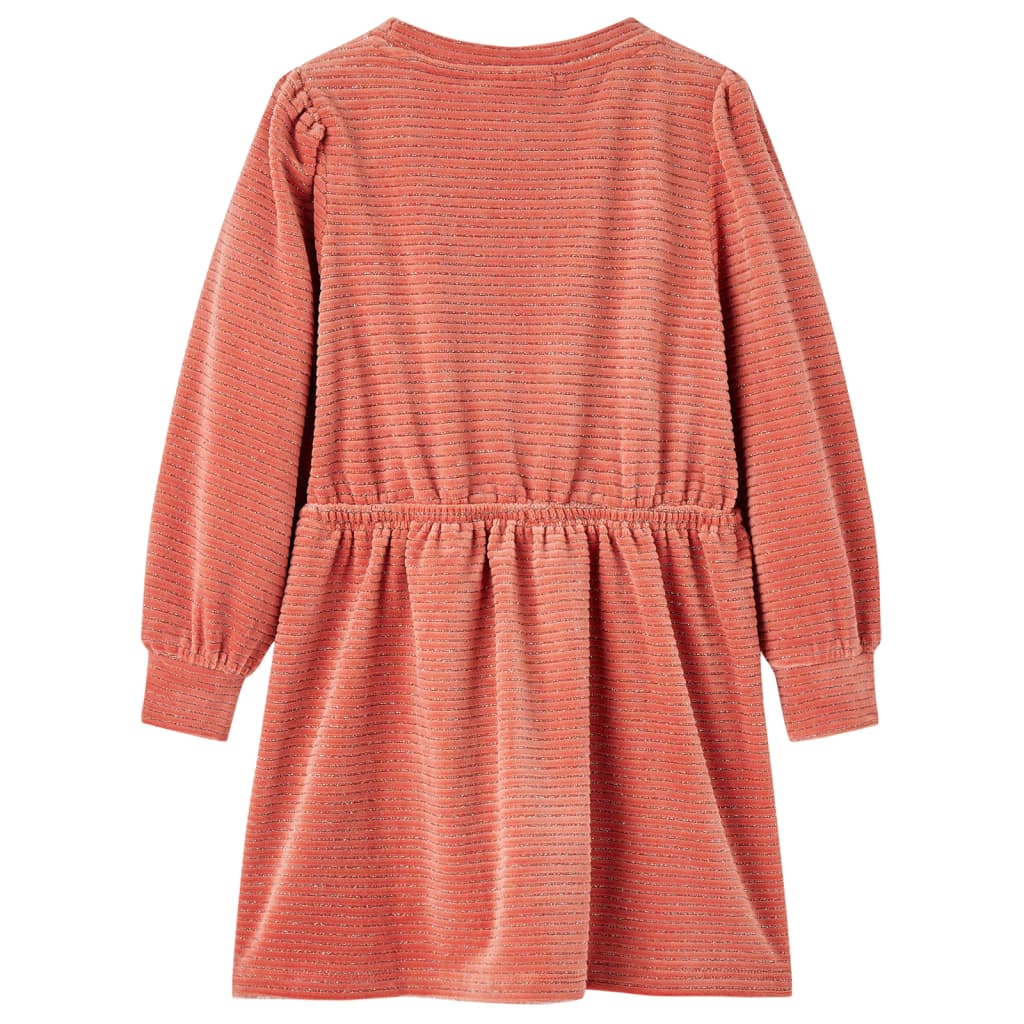VidaXL Robe enfant à manches longues 140 rose moyen