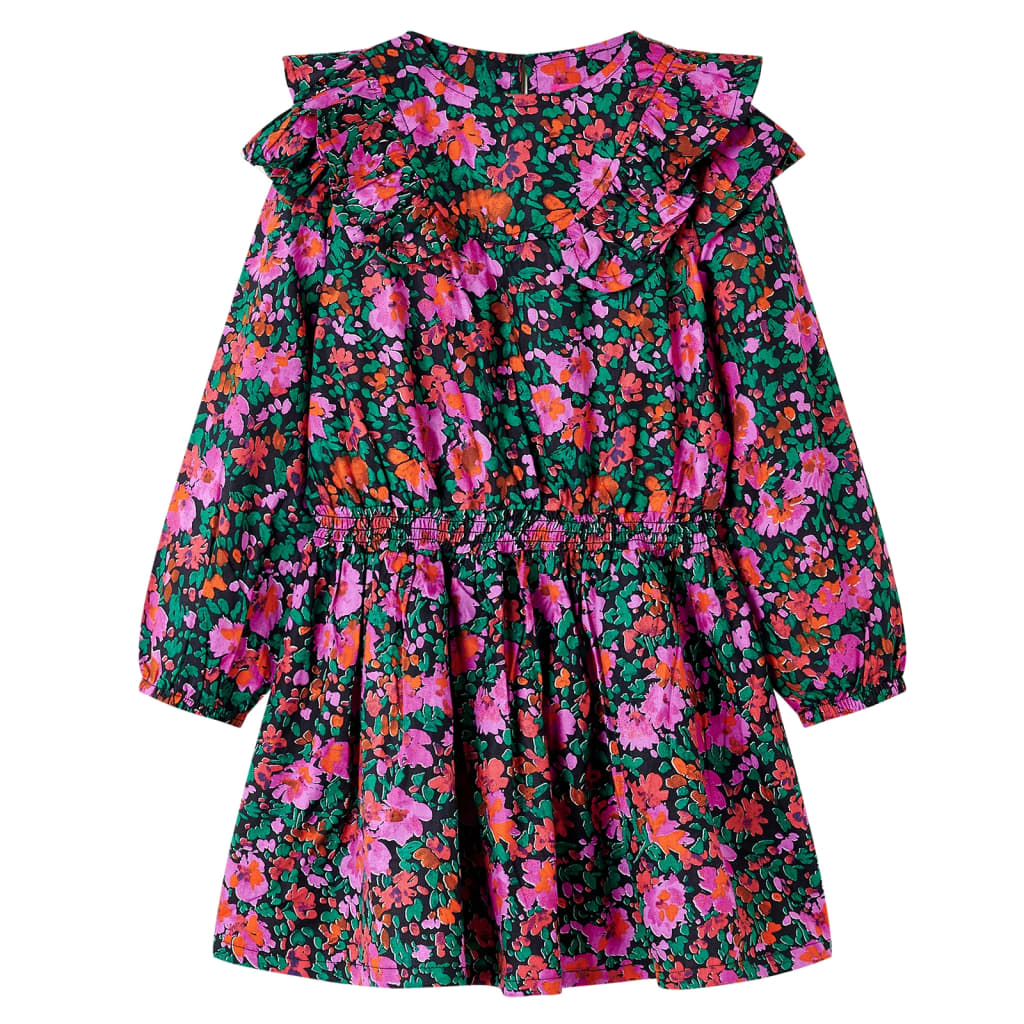 VidaXL Robe enfant à manches longues 116 rose vif
