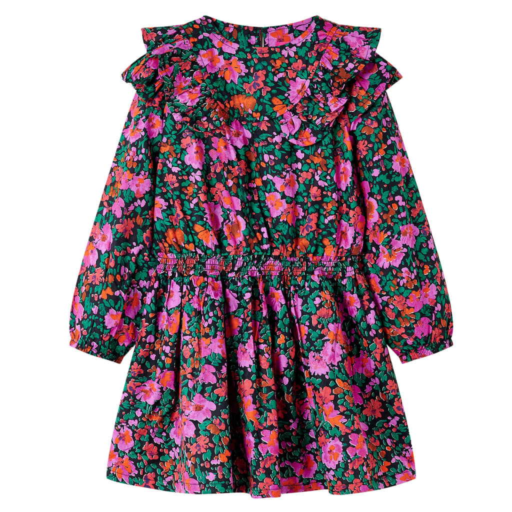 VidaXL Robe enfant à manches longues 140 rose vif