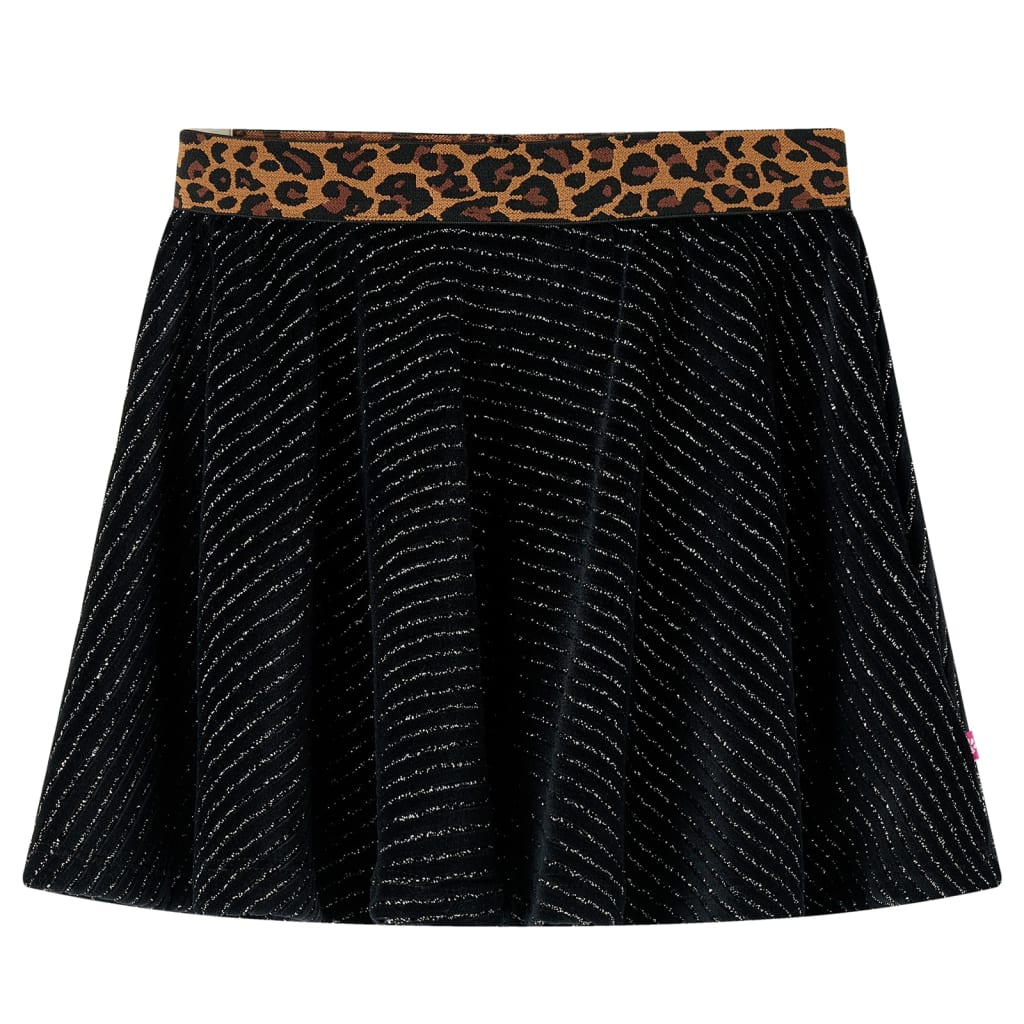 VidaXL Jupe enfant avec ceinture léopard 104 noir