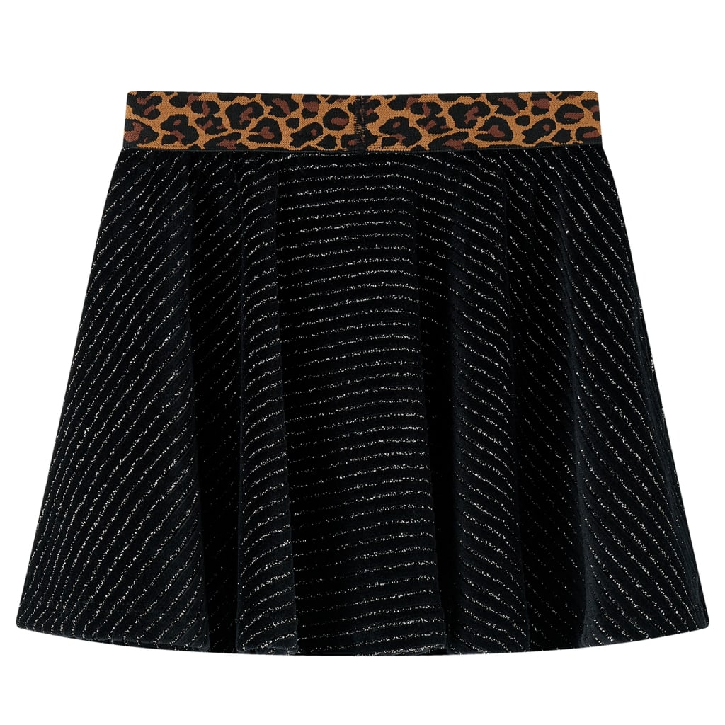 VidaXL Jupe enfant avec ceinture léopard 104 noir
