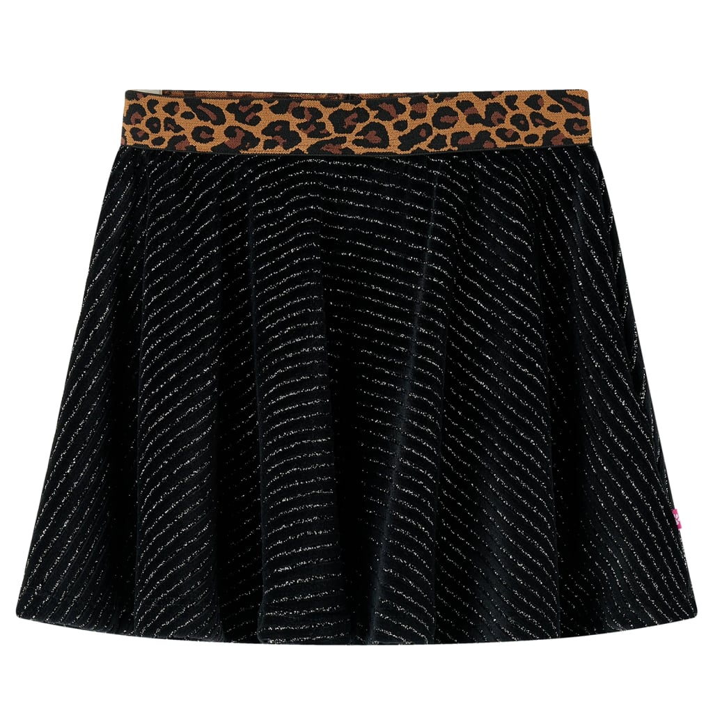 VidaXL Jupe enfant avec ceinture léopard 116 noir