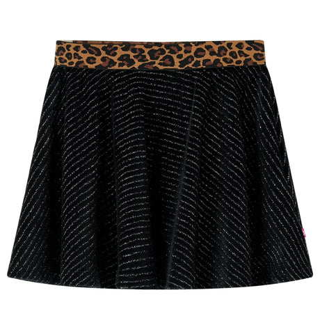 VidaXL Jupe enfant avec ceinture léopard 116 noir