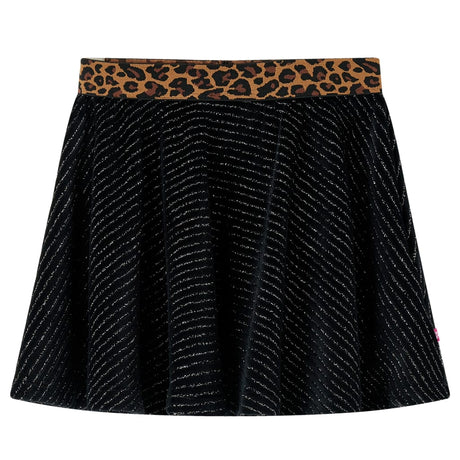 VidaXL Jupe enfant avec ceinture léopard 128 noir