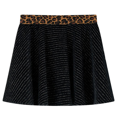 VidaXL Jupe enfant avec ceinture léopard 128 noir