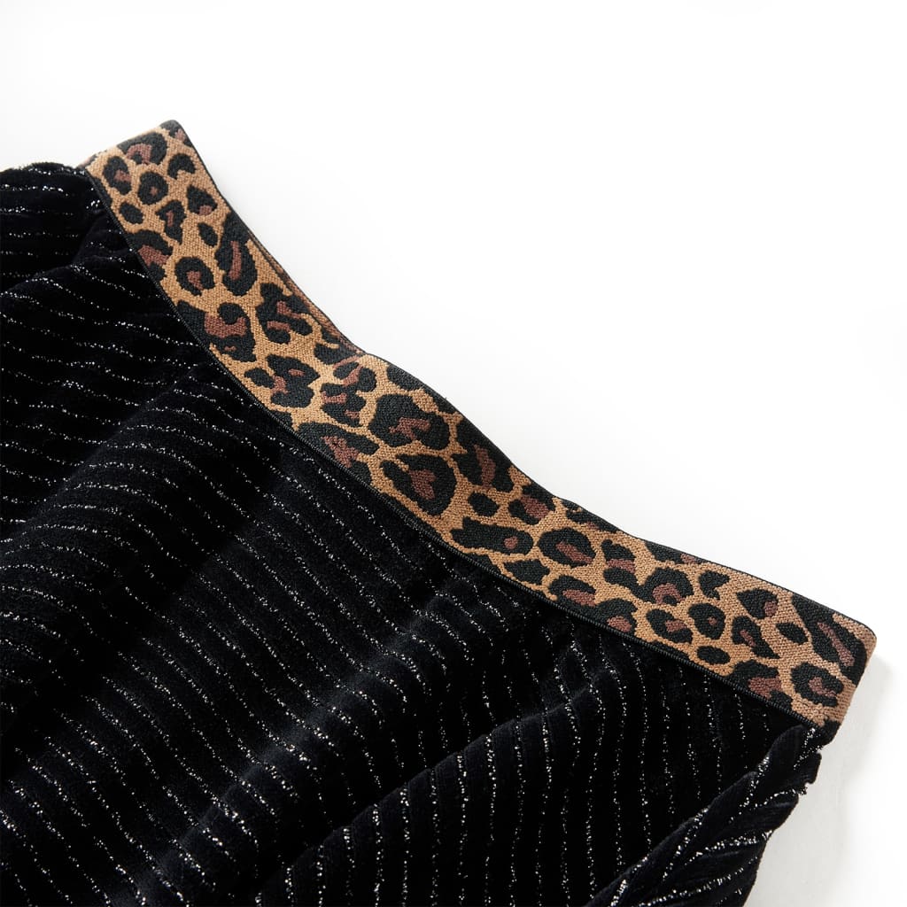 VidaXL Jupe enfant avec ceinture léopard 140 noir