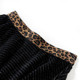 VidaXL Jupe enfant avec ceinture léopard 140 noir