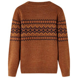 VidaXL Pull enfant tricoté 92 couleur cognac