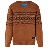 VidaXL Pull enfant tricoté 104 couleur cognac