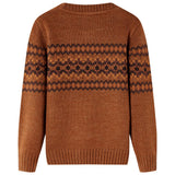 VidaXL Pull enfant tricoté 104 couleur cognac