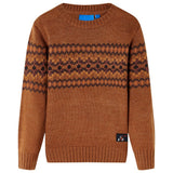 VidaXL Pull enfant tricoté 116 couleur cognac