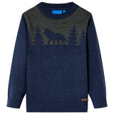VidaXL Pull enfant tricoté 104 bleu marine