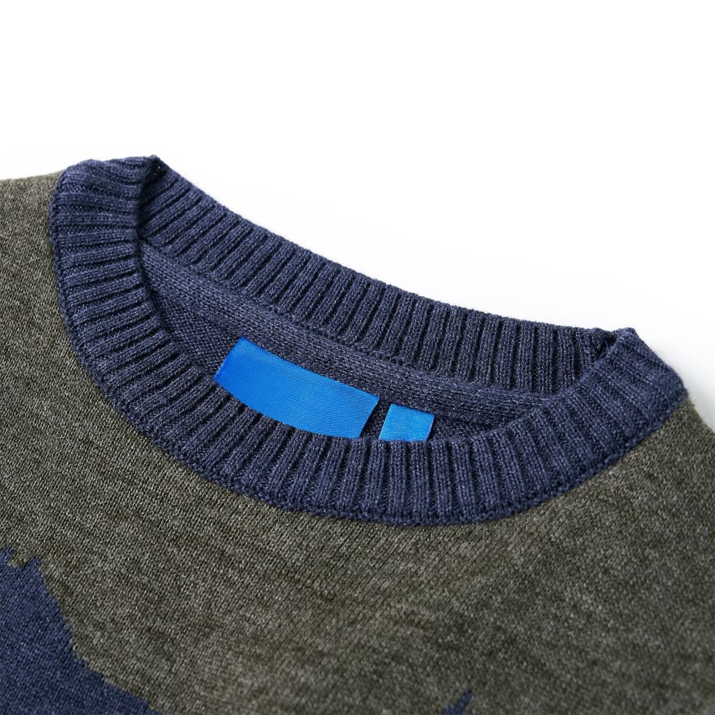 VidaXL Pull enfant tricoté 104 bleu marine