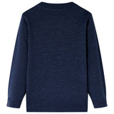 VidaXL Pull enfant tricoté 140 bleu marine