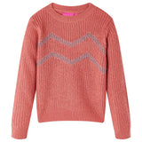 VidaXL Pull enfant tricoté 92 rose moyen