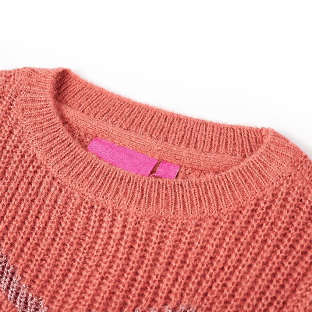 VidaXL Pull enfant tricoté 92 rose moyen